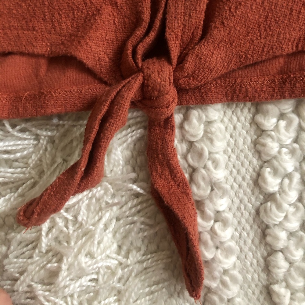 Madewell Texture&Thread Long-Sleeve Tie Front Top - Picture 5 of 6